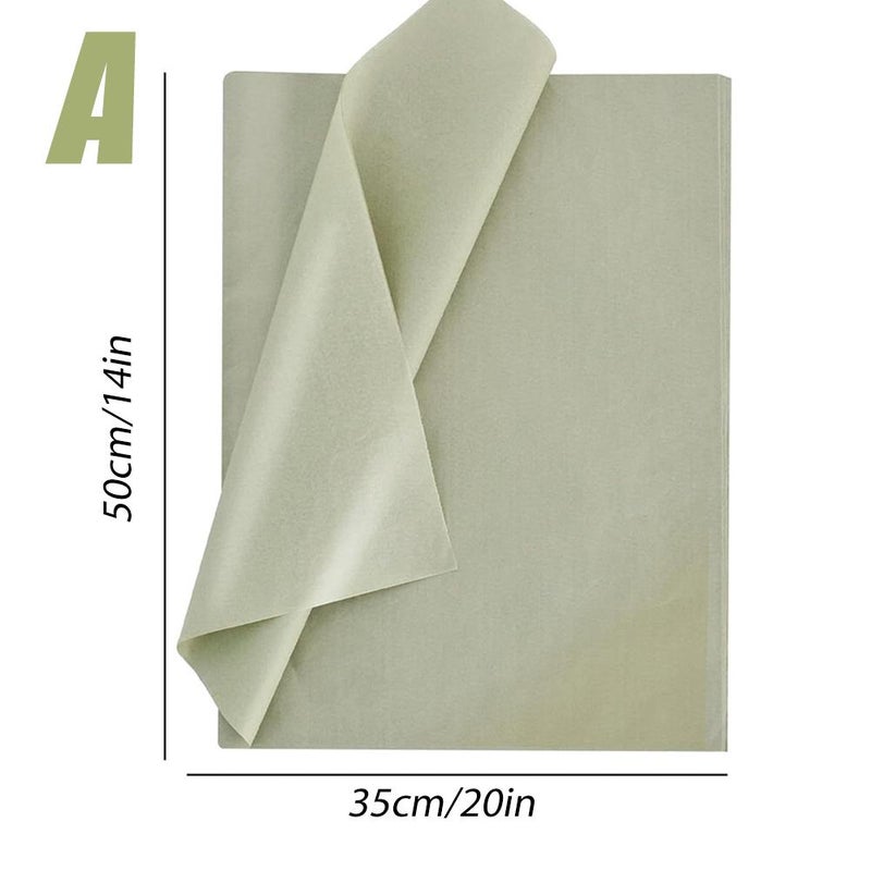 50pcs Green Tissue Papers, Sage Green Wrapping Paper, Wrapping Tissue Paper for Birthday Wedding Graduation Diy Crafts Holiday Flowers (50*35cm) - Image 5